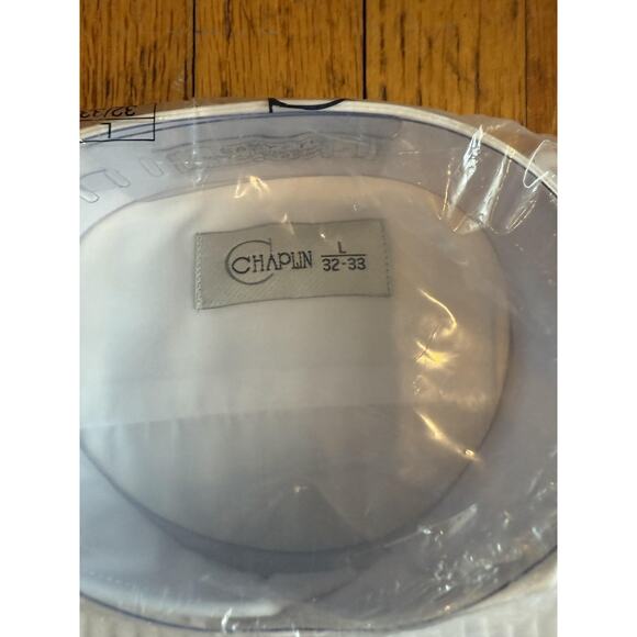 Chaplin Tuxedo Shirt Mens Large 32-33 White Pleated Front Black Cummerbund Set - Picture 2 of 5
